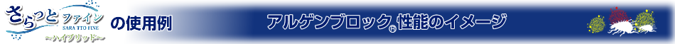 アルゲンブロック性能のイメージ